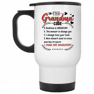 14 oz. White Travel Mug