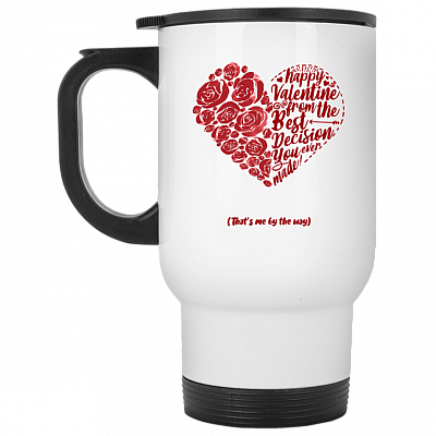 14 oz. White Travel Mug