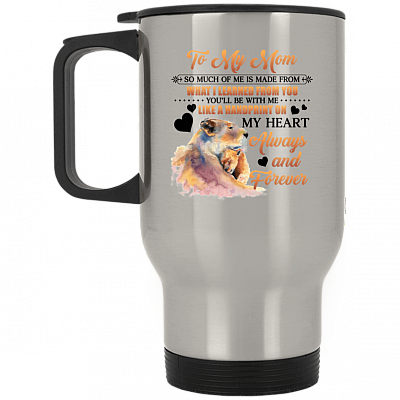 14 oz. Silver Travel Mug