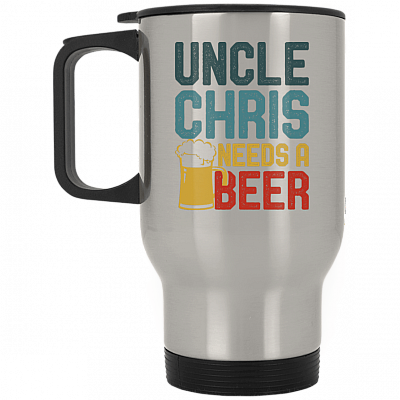 14 oz. Silver Travel Mug