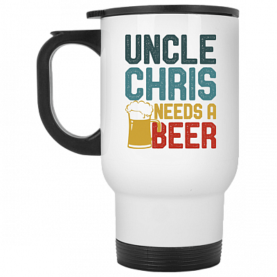 14 oz. White Travel Mug