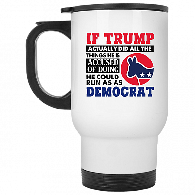 14 oz. White Travel Mug