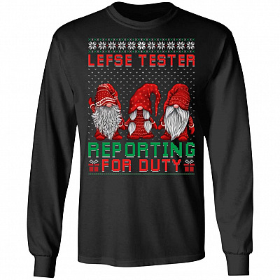 Lefse Tester Reporting For Duty Gnomie Hoodie - Sweatshirt - Long Sleeve Shirt