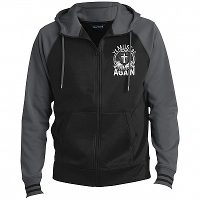 Ye Must Be Born Again Je-Sus Premium Full-Zip Hooded Jacket-Fleece Letterman Jacket