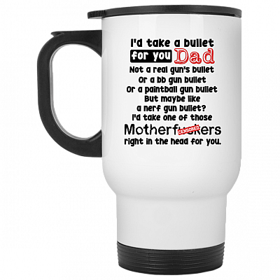 14 oz. White Travel Mug