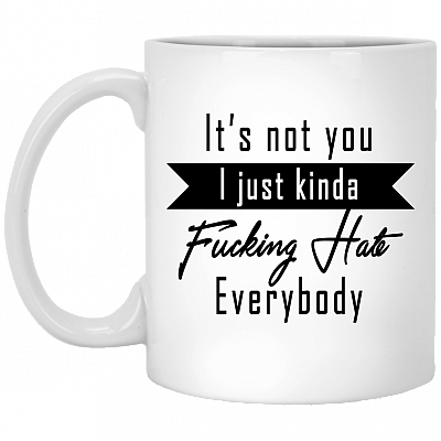 It's Not You I Just Kinda Fuc-King Hate Everybody Ceramic Coffee Mug - Beer Stein - Water Bottle