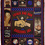 Father and Son Best Friends For Baseball Life Fleece Blanket - Premium Sherpa Blanket - Father Son Blanket