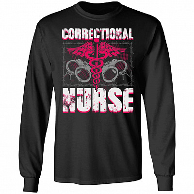 Correctional Nurse Nursing Thin Silver Line Law Hoodie - Sweatshirt - Long Sleeve Shirt