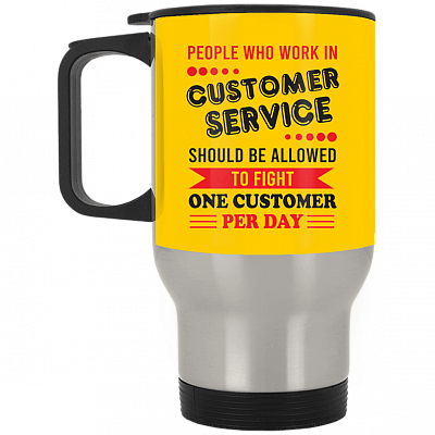 14 oz. Silver Travel Mug