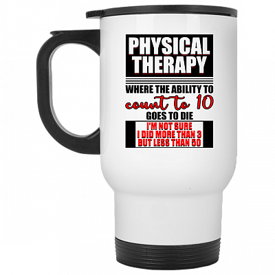 14 oz. White Travel Mug