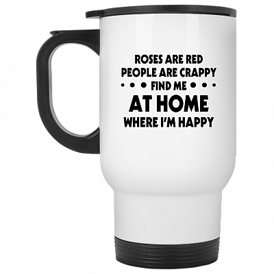 14 oz. White Travel Mug