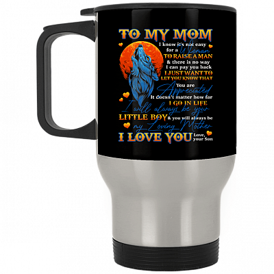 14 oz. Silver Travel Mug