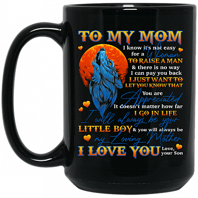 15 oz. Black Mug