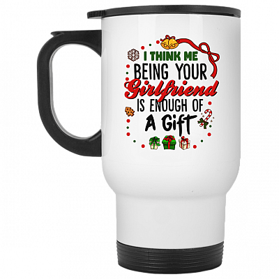 14 oz. White Travel Mug