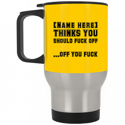 14 oz. Silver Travel Mug