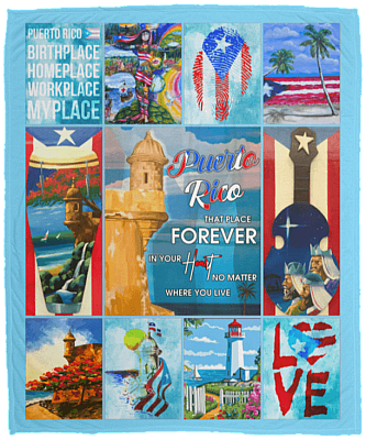 Puerto Rico That Place Forever In Your Heart No Matter Where You Live Fleece Blanket - Premium Sherpa Blanket