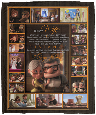 To My Wife When I Say I Love You More Fleece Blanket - Premium Sherpa Blanket - Woven Blanket