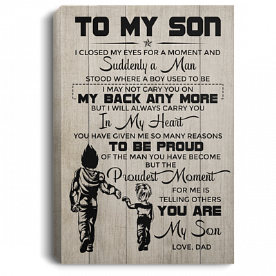 To My Son I Closed My Eyes Framed Canvas - Unframed Poster