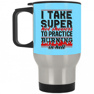 14 oz. Silver Travel Mug