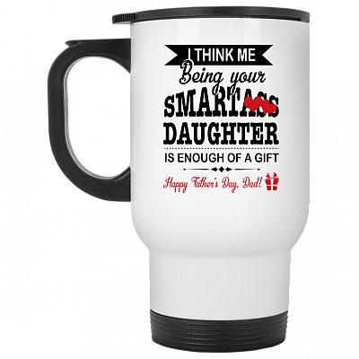 14 oz. White Travel Mug