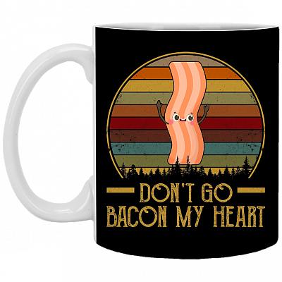 Don't Go Bacon My Heart Vintage Ceramic Coffee Mug - Beer Stein - Water Bottle - Color Changing Mug