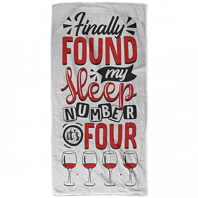 Finally Found My Sleep Number It's Four Bath Towel Decor - Beach Towel
