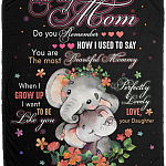 To My Mom Do You Remember Fleece Blanket - Premium Sherpa Blanket - Woven Blanket