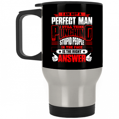 14 oz. Silver Travel Mug