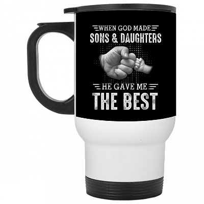 14 oz. White Travel Mug