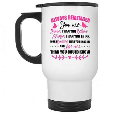 14 oz. White Travel Mug