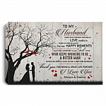 To My Husband Who Has Shown Me What Love Really Is Cardinal Framed Canvas Prints - Unframed Poster