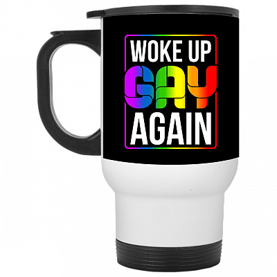 14 oz. White Travel Mug