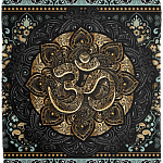 Namaste Mandala Yoga Hindi Symbol Fleece Blanket - Premium Sherpa Blanket - Woven Blanket