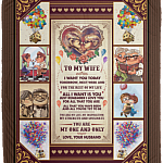 To My Wife I Want You Today Tomorrow Next Week and For The Rest of My Life Fleece Blanket-Premium Sherpa Blanket-Woven Blanket