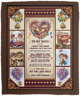 To My Wife I Want You Today Tomorrow Next Week and For The Rest of My Life Fleece Blanket-Premium Sherpa Blanket-Woven Blanket