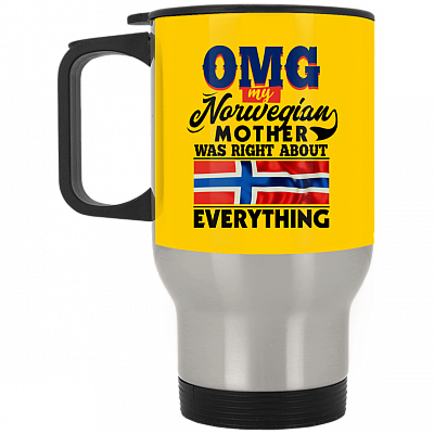 14 oz. Silver Travel Mug