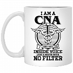 I Am a Cna I Don't Have an Inside Voice Ceramic Coffee Mug - Beer Stein - Water Bottle - Color Changing Mug