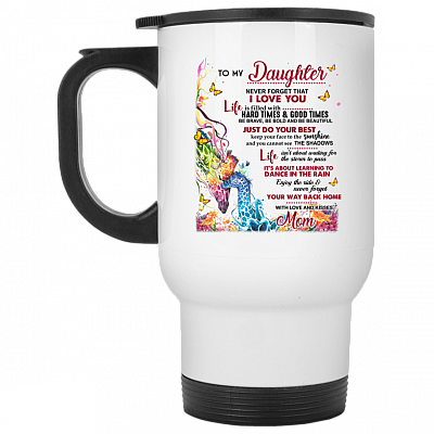 14 oz. White Travel Mug