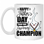 Happy Father's Day From Your Swimming Cham-pion Ceramic Coffee Mug-Beer Stein-Water Bottle-Color Changing Mug