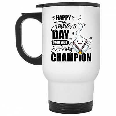 14 oz. White Travel Mug