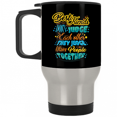 14 oz. Silver Travel Mug