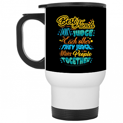 14 oz. White Travel Mug