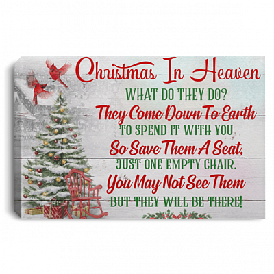 Christmas In Heaven Gallery Wrapped Canvas Prints - What Do They Do They Come Down To Earth Unframed Poster