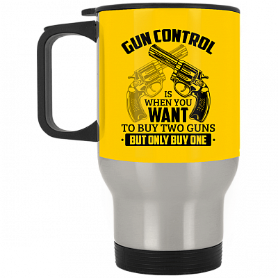 14 oz. Silver Travel Mug