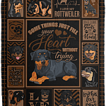 Some Things Just Fill Your Heart Without Trying Rottweiler Dogs Fleece Blanket - Premium Sherpa Blanket