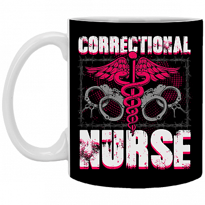 Correctional Nurse Nursing Thin Silver Line Law Coffee Mug - Beer Stein - Water Bottle