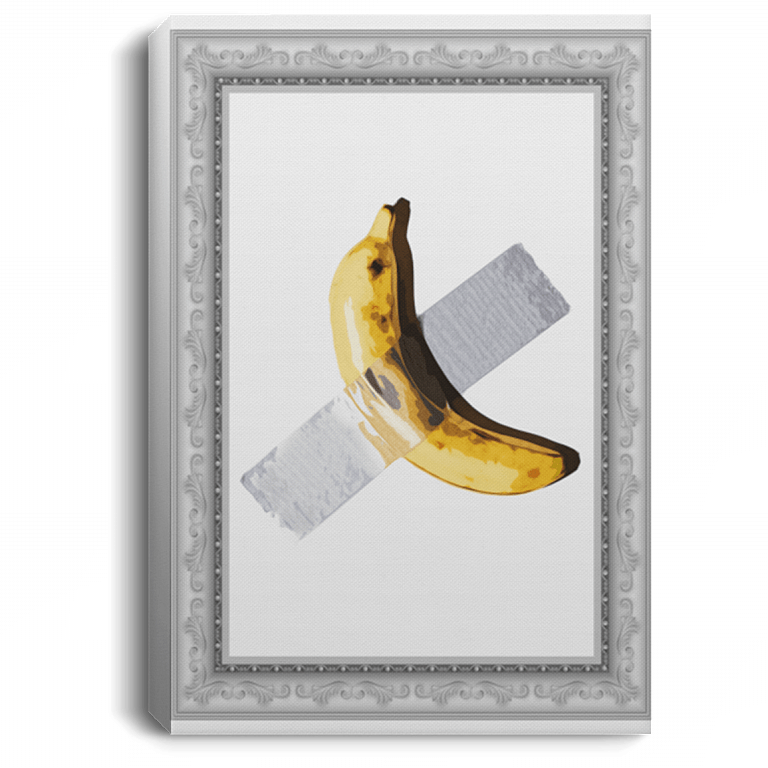 Banana Taped to Wall Art Banana Taped to Wall Art CubeBik