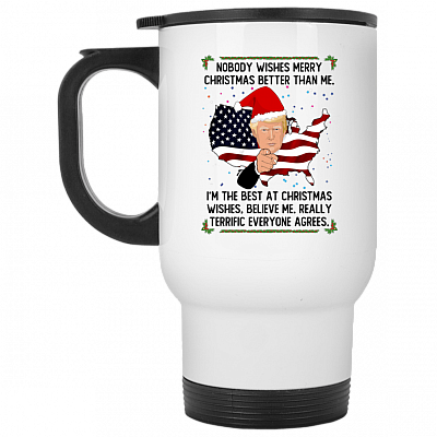 14 oz. White Travel Mug