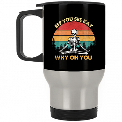 14 oz. Silver Travel Mug