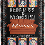 Happiness Is Watching Friends Again and Again Fleece Blanket - Sherpa Blanket